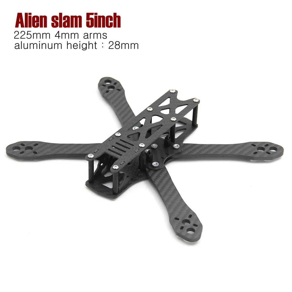 Alien slam 5inch 225mm lighter and normal DIY Cross Racing Mini Drone Carbon Fiber FPV Quadcopter Frame Kit with 4mm arm | Игрушки и