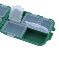 delicate army green plastic fishing tackle boxes hook compartments storage case outdoor fishing swivels lure bait storing tool