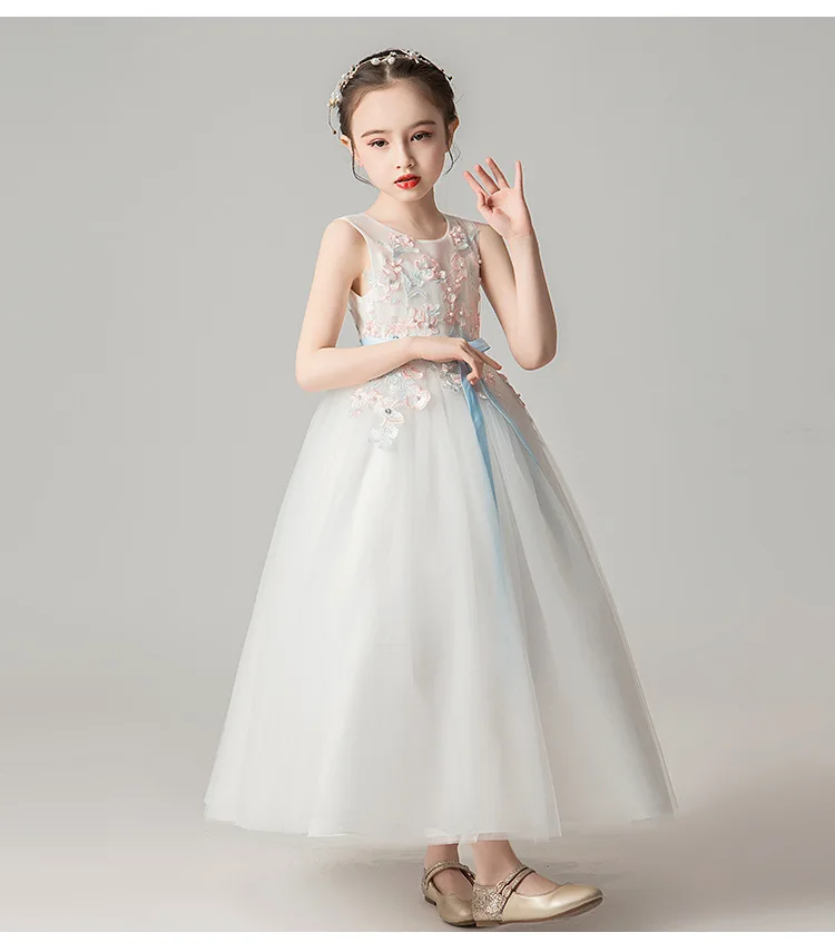 Платья для девочек с цветами вечерние ринки платье принцессы без рукавов