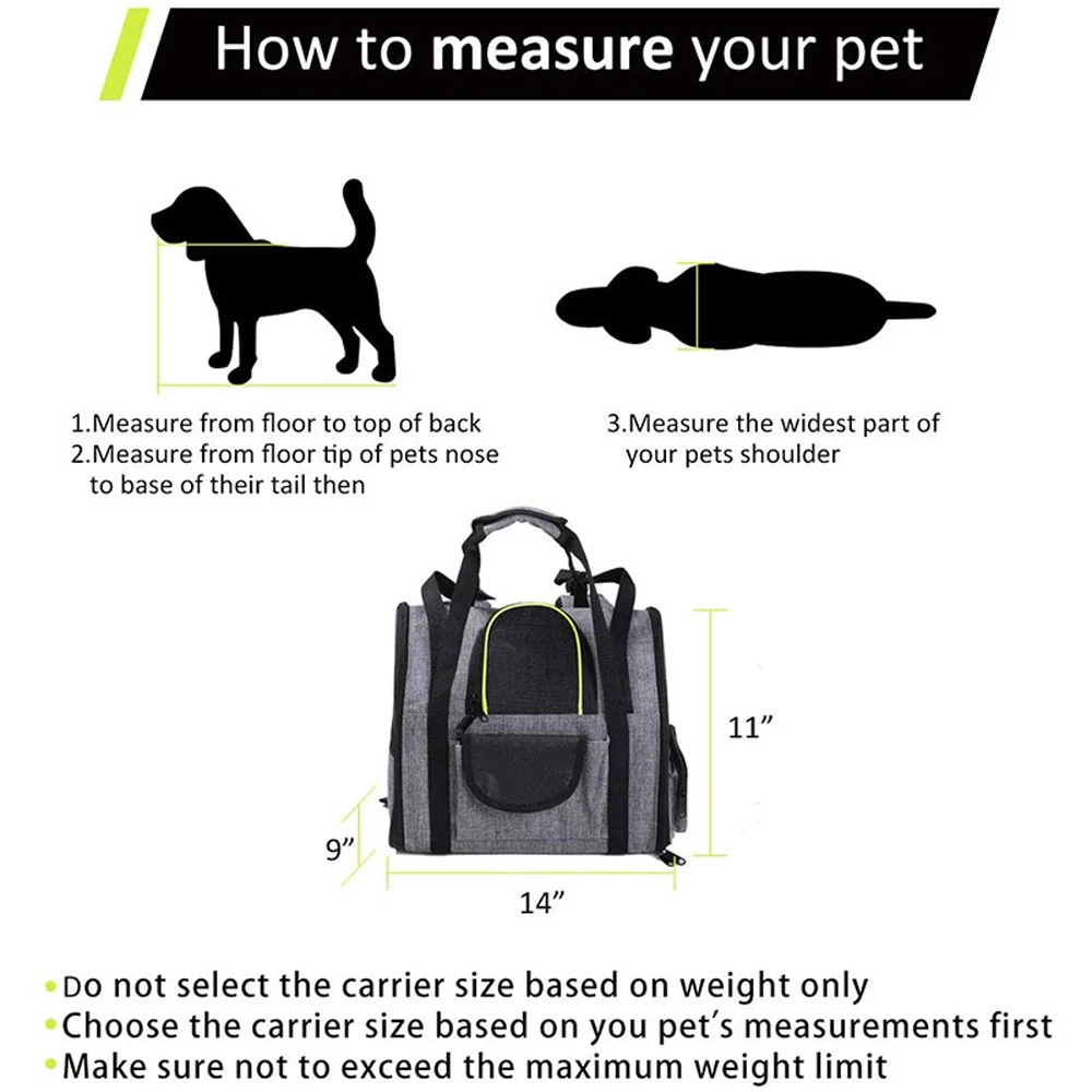 Складной вместительный рюкзак-переноска для кошек и маленьких собак | Дом сад