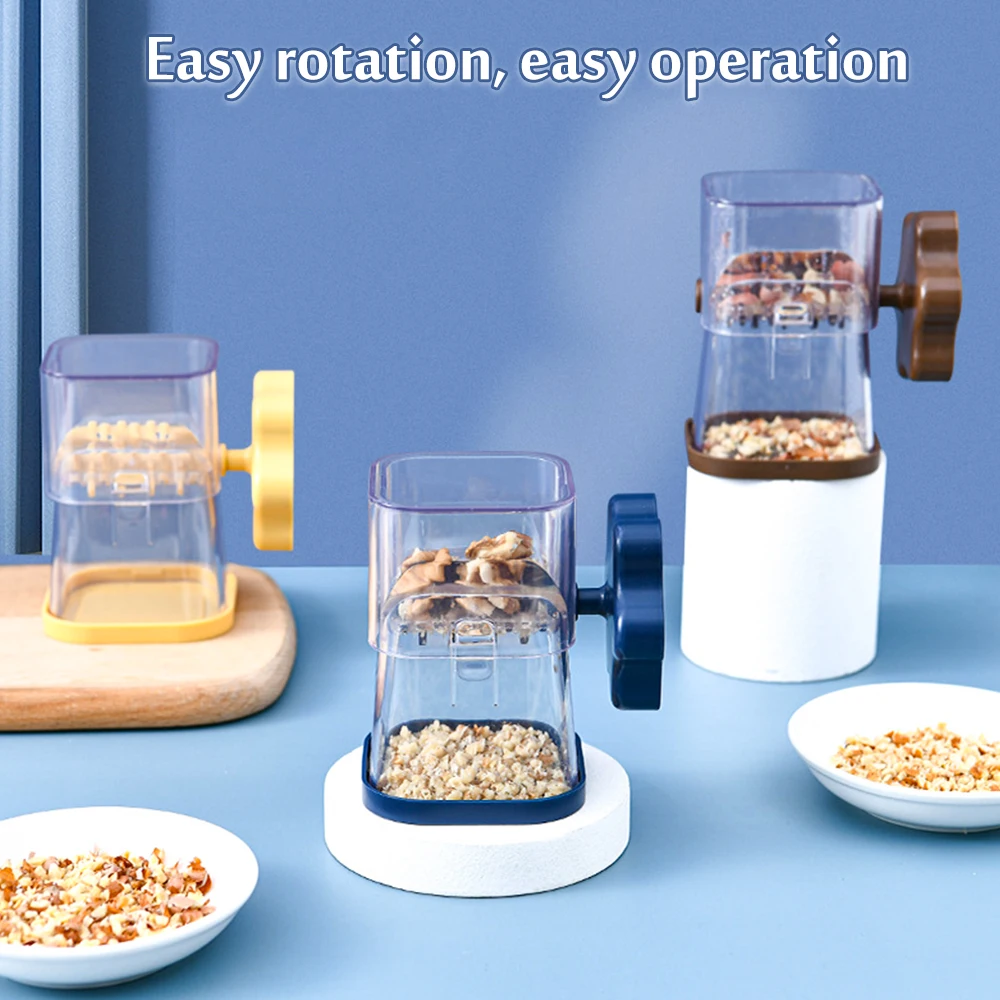 

Nut grinder manual 360 degree rotating handle mixed nuts three-layer detachable kitchen nut dried fruit meat cutter