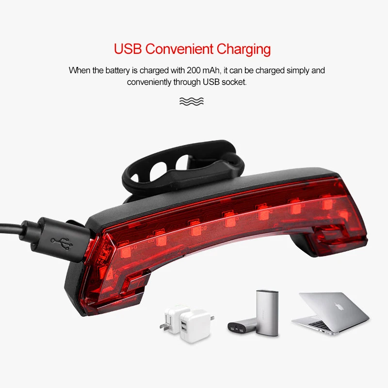 Интеллектуальный задний фонарь для велосипеда с USB беспроводной сигнал поворота