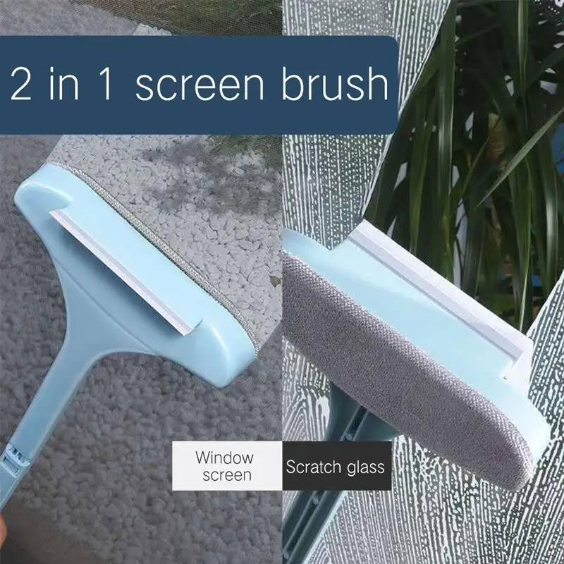 

Two-In-One Glass Scraper Dust Removal Brush Glass Window Cleaning Artifact Removable High-Efficiency Dust Removal Cleaning Brush