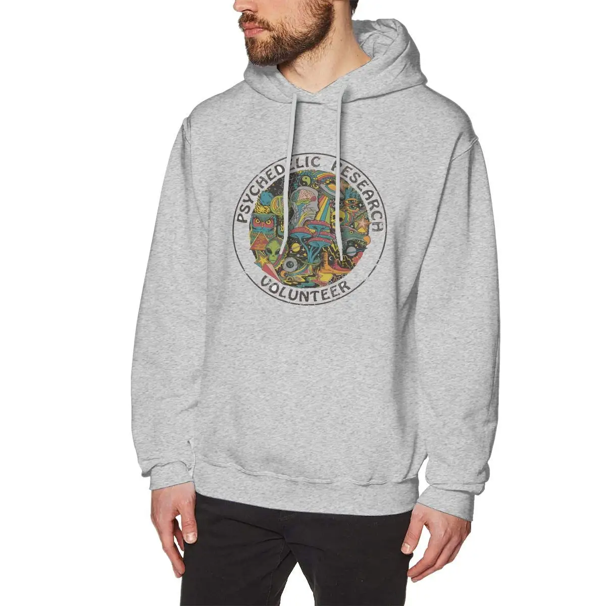 Психоделическая исследовательская волонтерская мужская толстовка с капюшоном