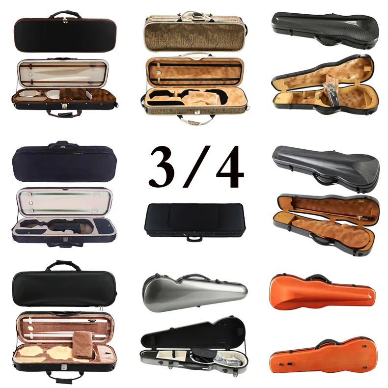 

Треугольный чехол для скрипки размера 3/4, жесткий диск и Углеволокно, с двойным задним ремешком, устойчивый к сжатия