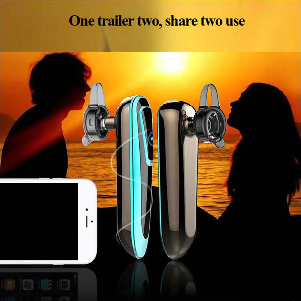 Беспроводная bluetooth гарнитура с новым аккумулятором большой емкости|Наушники и