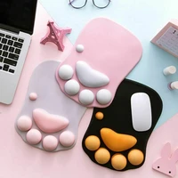 3d cats paw mouse pad silicone cartoon anti slip mouse pad mat wrist rest support comfort mousepad mat christmas new year gift