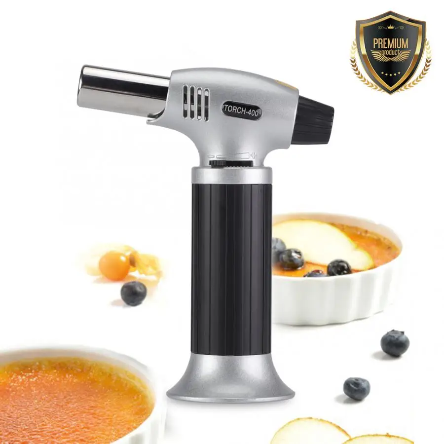 Зажигалка, профессиональный факел, кухонный, для приготовления пищи, многоразового использования, Torchs, замок безопасности и регулируемый огонь, барбекю, плита, инструмент