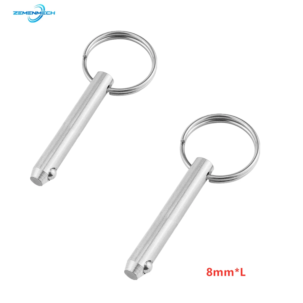 2PCS 8mm Quick Release Ball Pin For Boat Bimini Top Deck Hinge Marine Hardware Boat Accessories 316 Stainless Steel Release Tool
