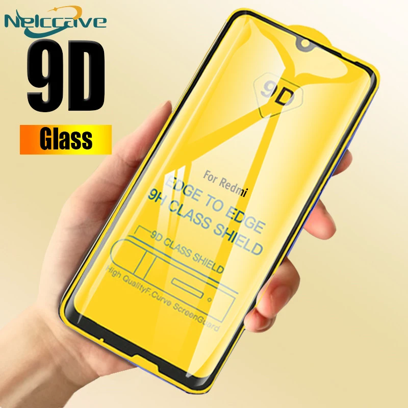 Изогнутое закаленное стекло 9D с полным покрытием для Xiaomi Redmi Note 9S 9 Pro Max 8 8T 7 6 5 5A 10