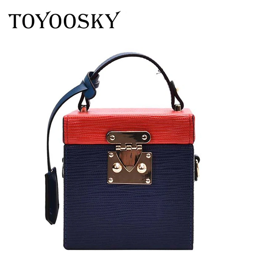

TOYOOSKY, модная квадратная женская сумка, маленькие женские сумочки с клапаном, женская сумка через плечо в коробке, 2019