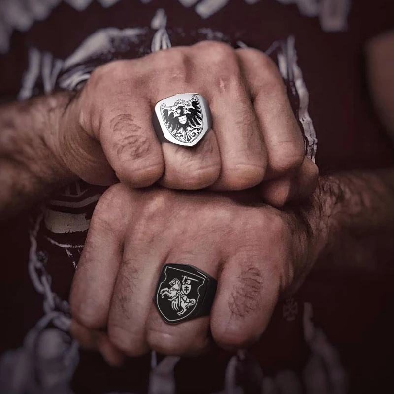 Мужские защитные кольца из нержавеющей стали персонализированные