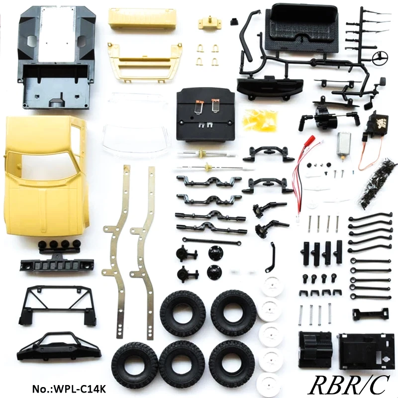WPL C14K радиоуправляемая игрушка RC военный грузовик гусеничный внедорожник 2 4G