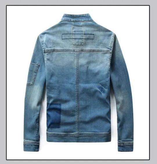 Новинка Мужская джинсовая куртка Idopy мотоциклетная винтажная облегающая