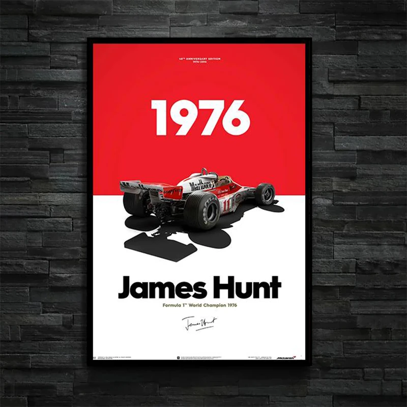 Картина на холсте Elton Senna Formula 1 Постер и печать чемпионата мира макларена