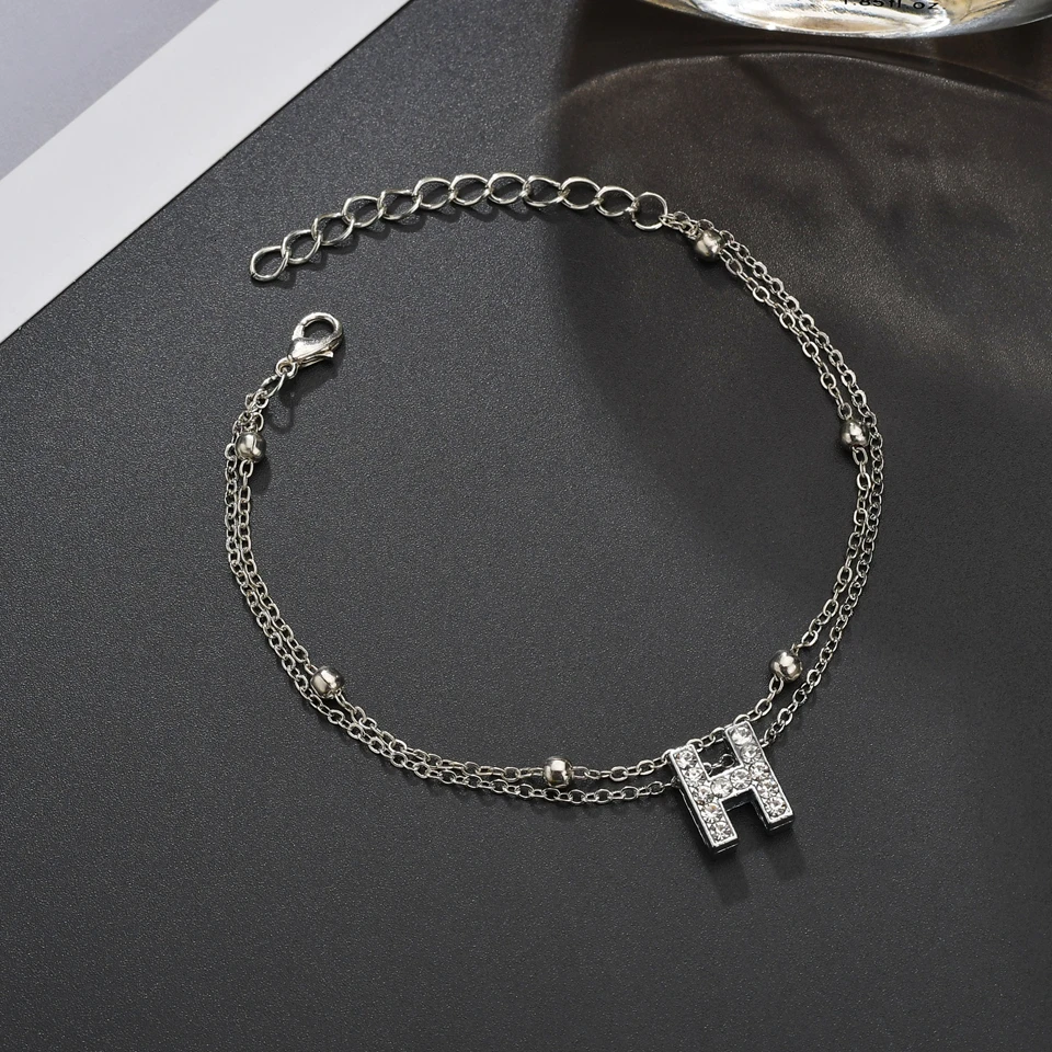 Модный Оригинальный регулируемый браслет с надписью для женщин шармы серебряный