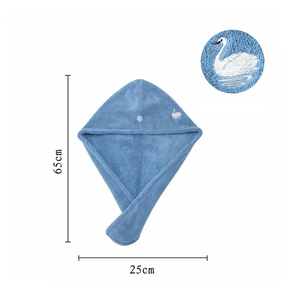 

Velvet Embroidery Absorbent Water Quick-Drying Hair Drying Towel Hat Cap