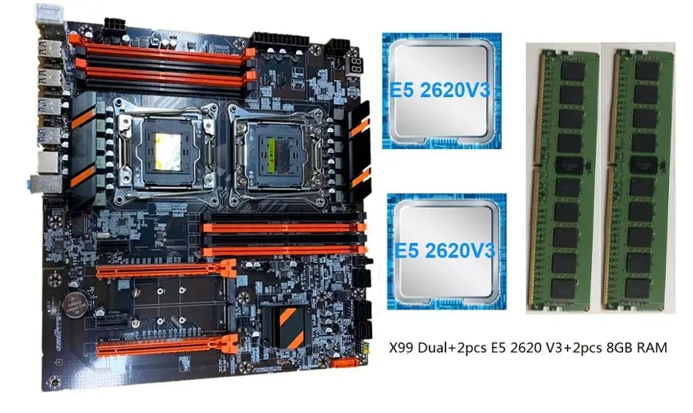 X99 двухканальная компьютерная материнская плата 2011-pin CPU RECC DDR4 системная набор