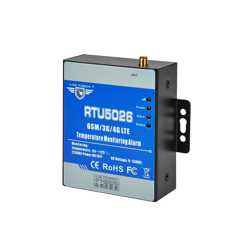4G LTE RTU Modbus TCP Gateway AC/DC Power Status Temperature Monitoring Alarm System Support Remote Reset Reboot RTU5026 EU Plug |
