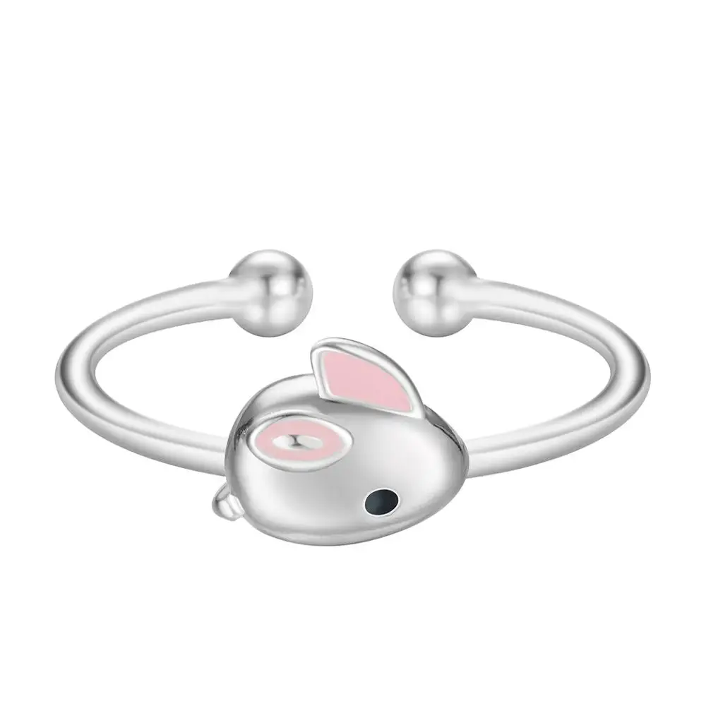 Чандлер милое маленькое розовое кольцо кролик для просеивания цветов открытое