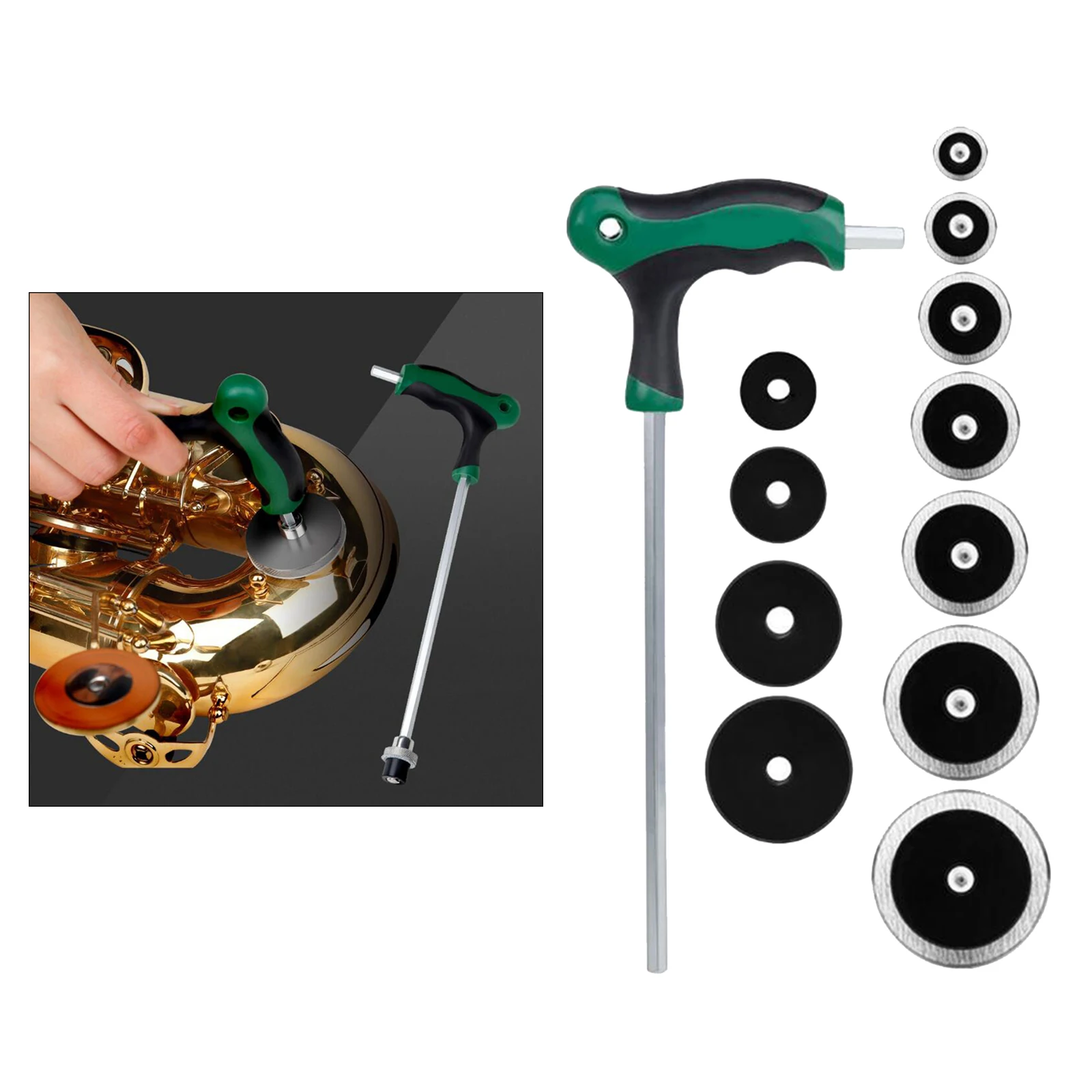 

1 Set Alto Sax Repair Kit Include Sax Inlays Sound Hole Pad Woodwind Instrument Repair Accessory