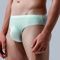 men sexy ice silk underpants seamless boxer briefs pouch thong panties underwear breathable triangle briefs pants