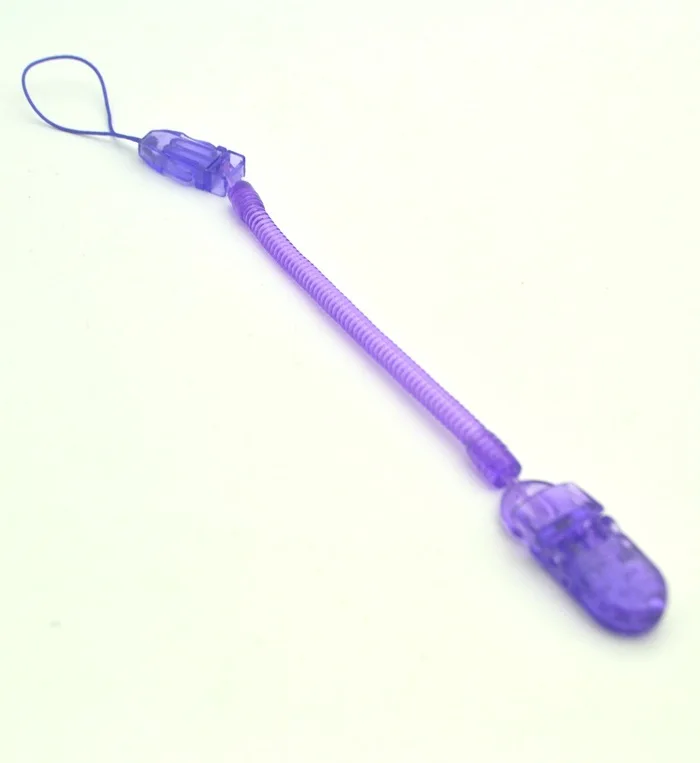 Purple Новинка, 4 цвета, для малышей, младенцев, пустышка, Весенняя соска, зажим для соски, держатель на цепочке, ремень - Цвет: Purple