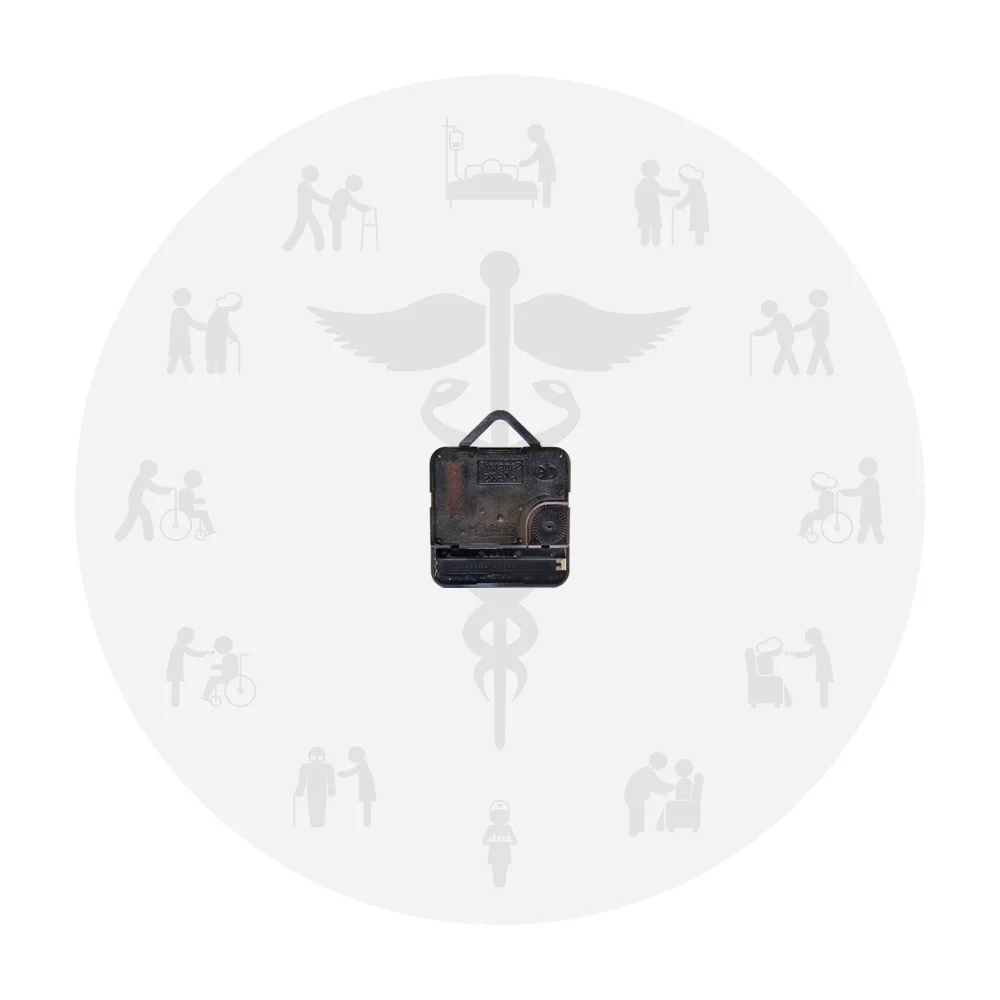 Настенные часы для медсестры без оправы медицинский Кадуцей домашний декор