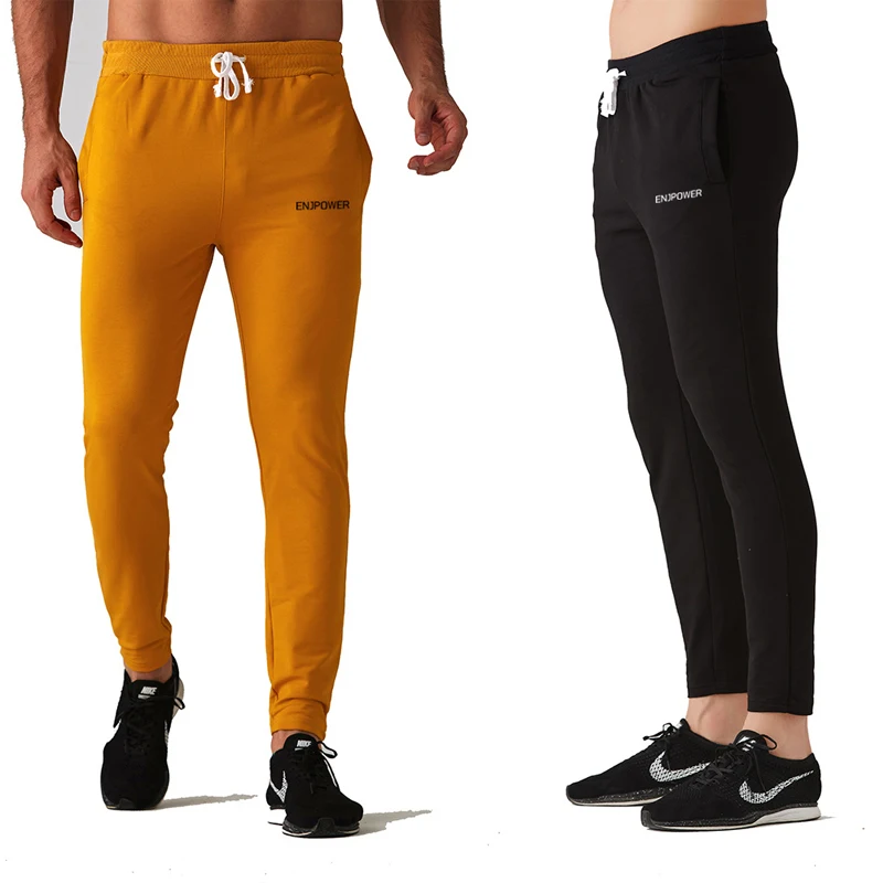 2019 Модные мужские повседневные узкие брюки базовая Спортивная одежда для