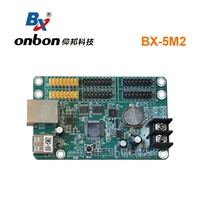 bx 5m2 lan port and usb dual communication mode led sign controller for single and dual color led lintel screen