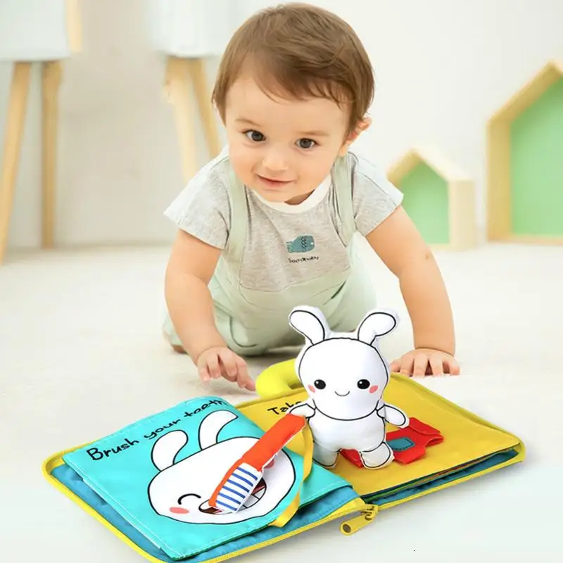 

3D Soft Cloth Baby Books Animals&Vehicle Montessori Baby Toys For Toddlers Intelligence Development Educational Toy Gifts