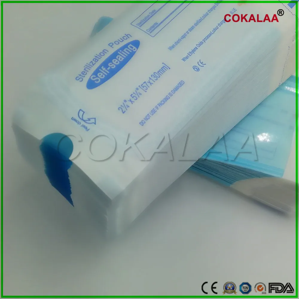 Одноразовый пакет для хранения стоматологических инструментов 57*130 миниатюрный