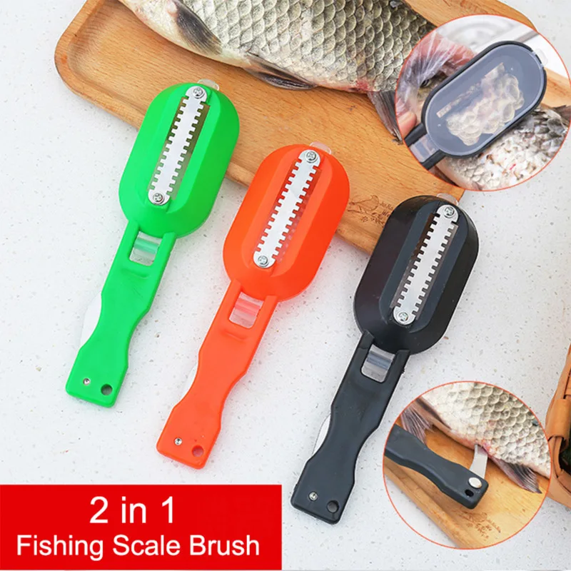 

Kitchen Tools Fish Skin Brush Fast Remover Fish Scale Scraper Fishing Knife Cleaning Tools Kitchen Accessories
