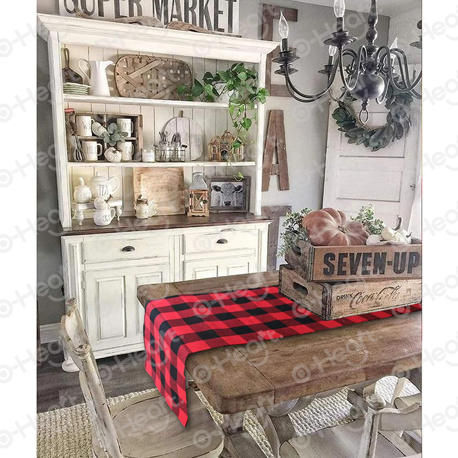 Хлопок мешковина буйвола плед настольная дорожка водонепроницаемый Реверсивный