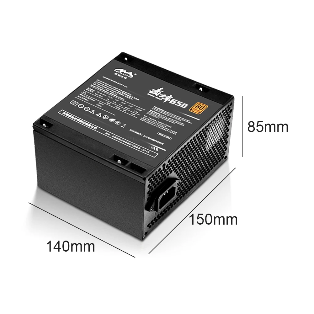 Блок питания для игрового настольного компьютера максимальная мощность 650 Вт 24