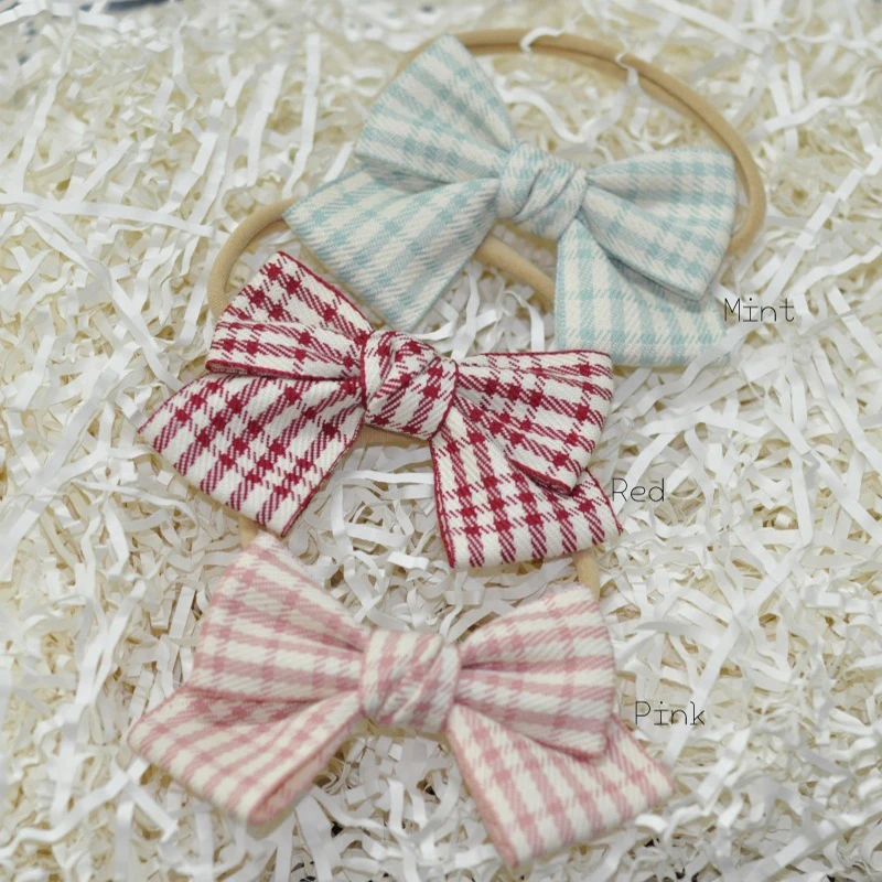 Повязка на голову детская нейлоновая с бантом 10 шт./лот | Детская одежда и обувь