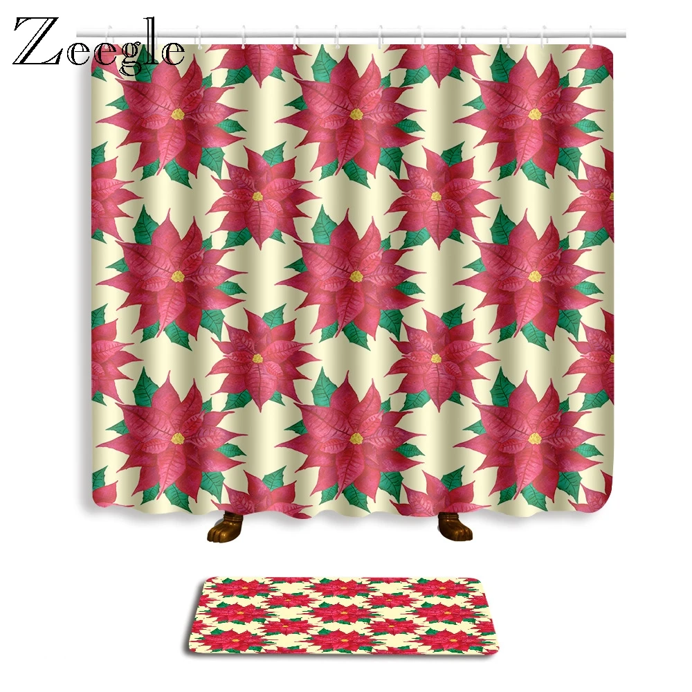 Нескользящий коврик для ванной Zeegle занавеска душа с крючками ног