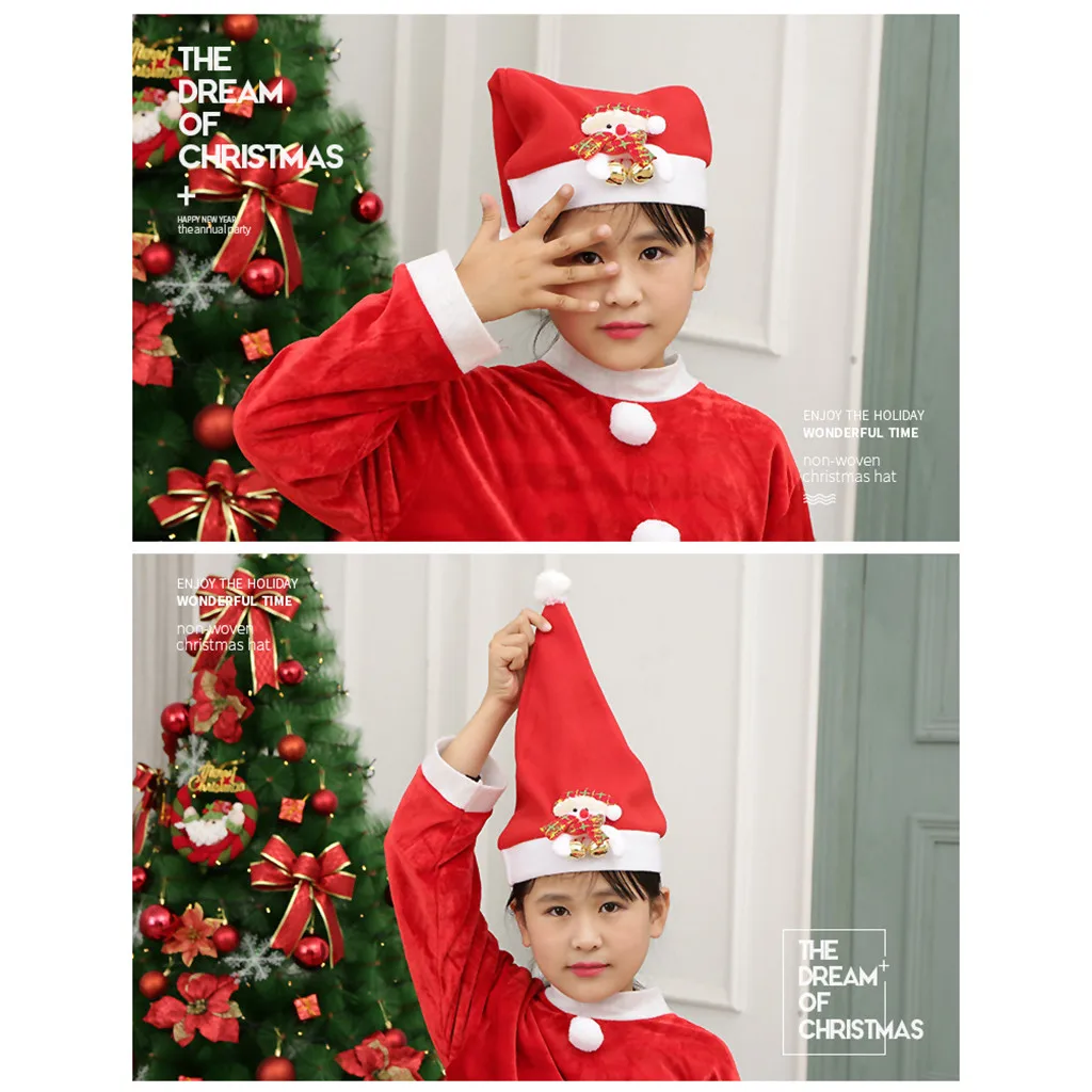 2019 Winter hats for women Beanie Christmas Hat Children Spring Cap Funny Party Santa Claus Costume bonnet enfant #30108 | Аксессуары