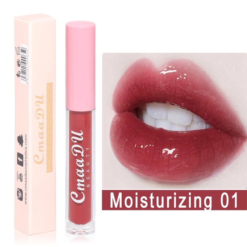 

5 Color Matte Non-stick Cup Long Lasting Waterproof Liquid Lip Gloss Moisturizing Sexy Lipstick Mineral Composition