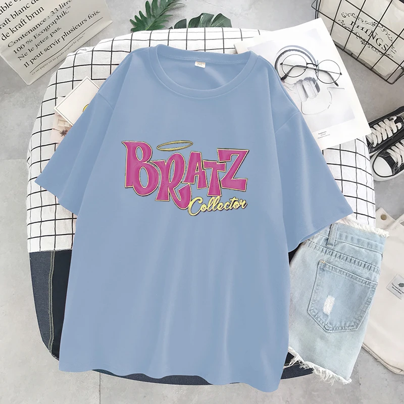 

New summer y2k Letter t shirt women casual white tops fashion t-shirt short sleeve Printed graphic tee women clothing poleras