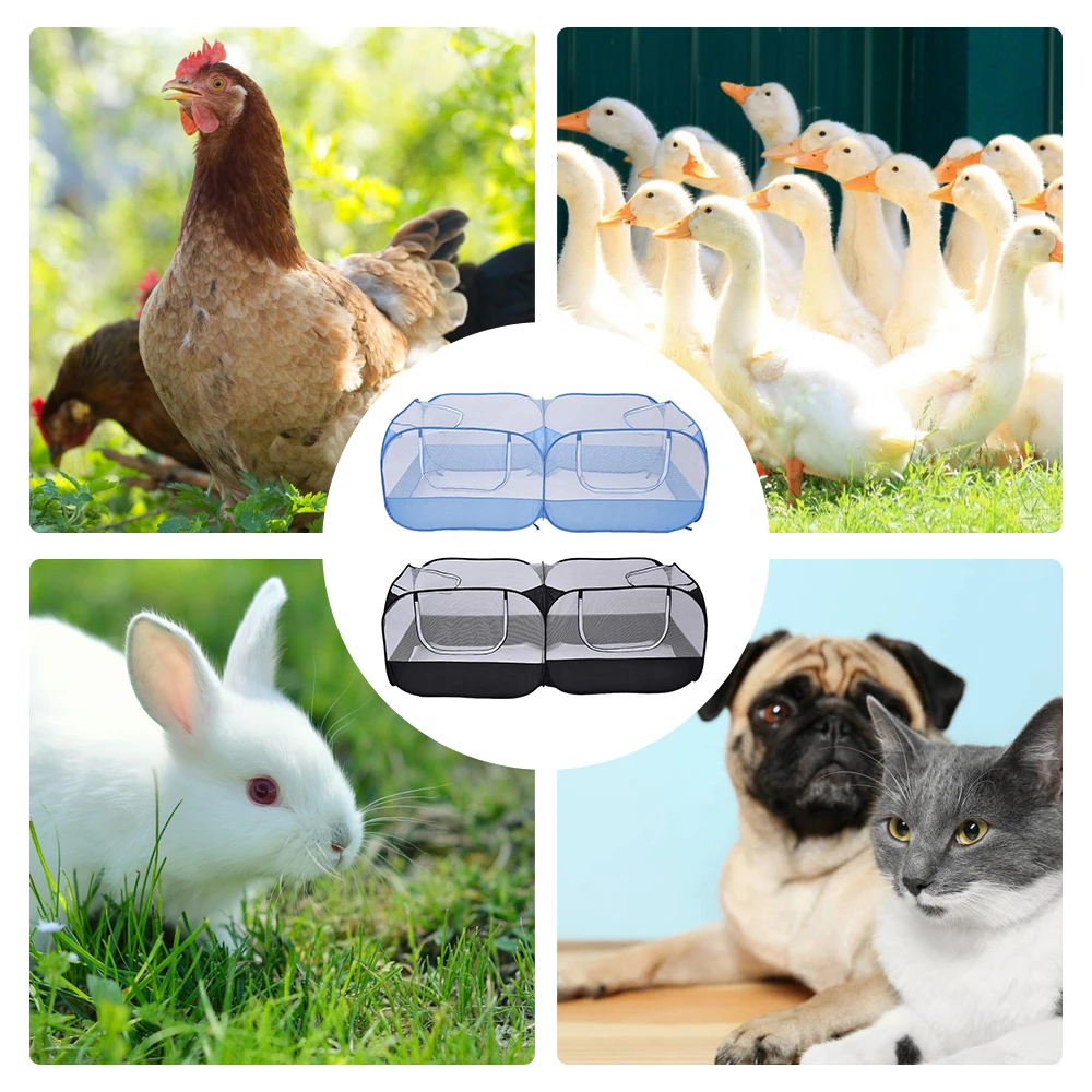 Портативный складной Pet палатка Сетка открытый забор с крышкой|Клетки и