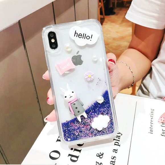 Чехол для samsung Galaxy M30 A10 A30 A50 A70 S10 S9 S8 плюс J8 J6 J4 J5 J3 PRO Note 9 8 J530 J330 «милый кролик» с изображениями искрящихся влажным блеском - Цвет: 203