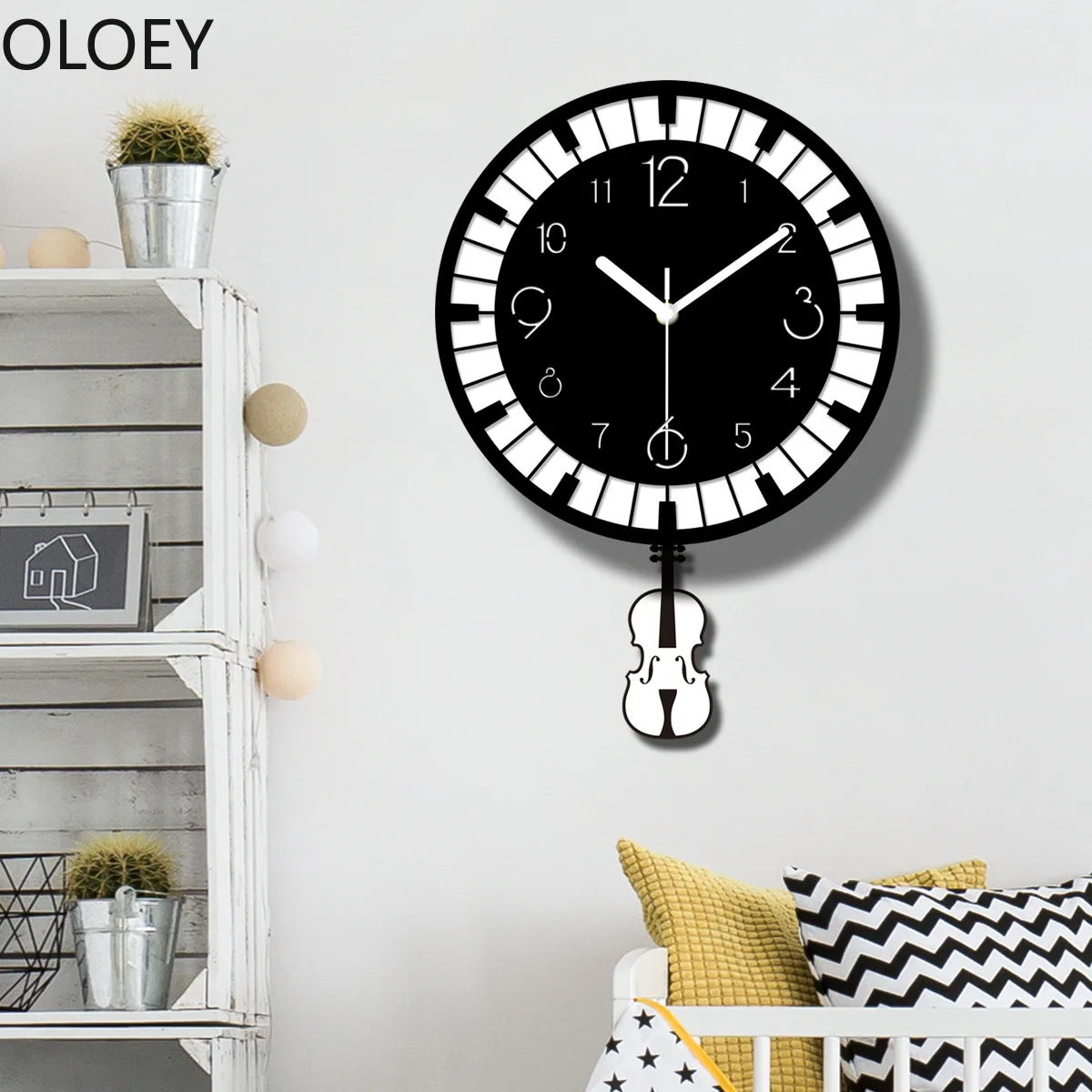 Большие роскошные креативные настенные часы черного цвета акриловые