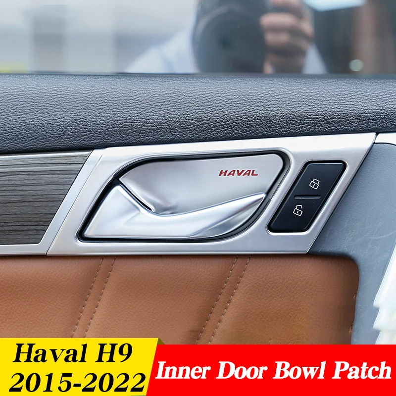 

Car Inner Door Bowl Sticker Decorated Patch For GWM Great Wall Haval H9 2015-2022 Handle Protector Cover Interior Accessories