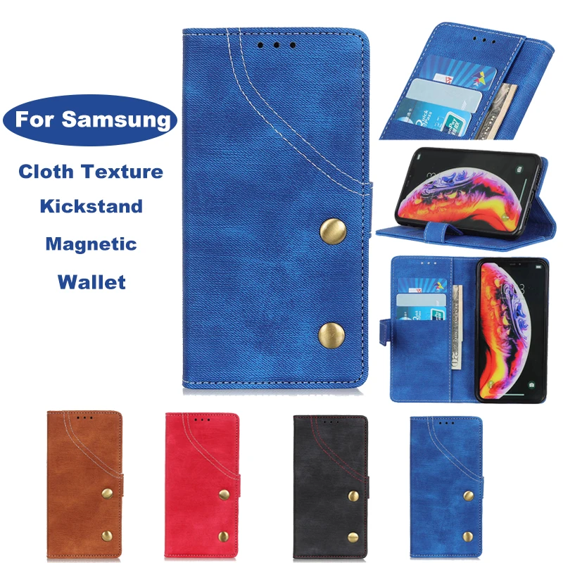 Роскошный джинсовый кожаный чехол в стиле ретро для Samsung Galaxy Note 9 J8 J6 J4 A8 A6 S9 S8 Plus J2