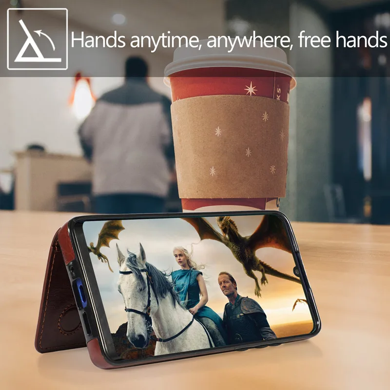 Магнитный откидной Чехол кошелек для Huawei P30 Mate 20 Lite Pro слоты карт/держатель