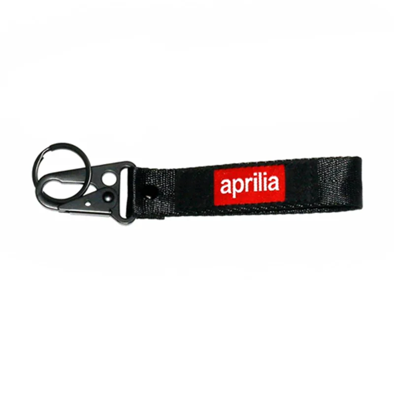 

Motorcycle Metal Double-Sided Embroidered Keyring Keychain Collection Key Chain Ring Holder Red For Aprilia RSV4 RS125 RS250