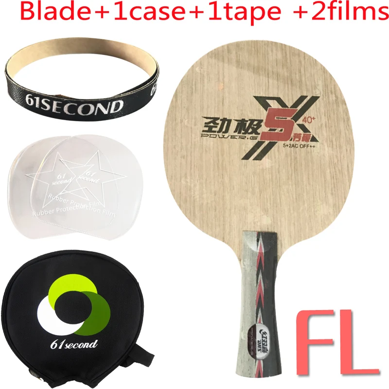 FL with 1 case DHS Новинка POWER-G 5X PG 5 X ракетка для настольного тенниса Arylate Carbon ALC ракетка для пинг понга летучая мышь - Цвет: FL with 1 case