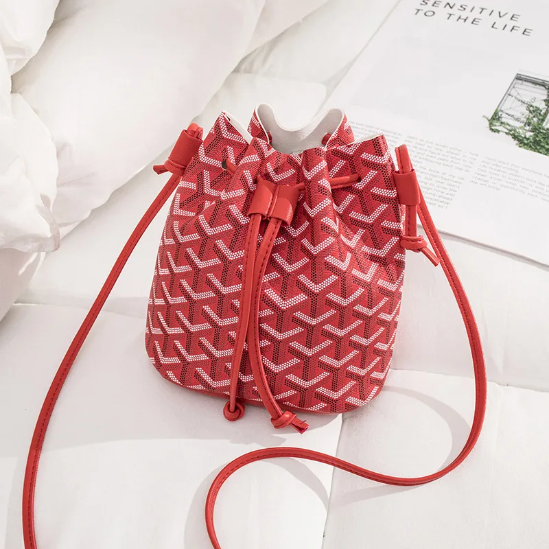 2020 New Fashion Simple Women PU Mini Drawstring Shoulder Bag Ladies Girl Bucket Crossbody Messenger Phone |