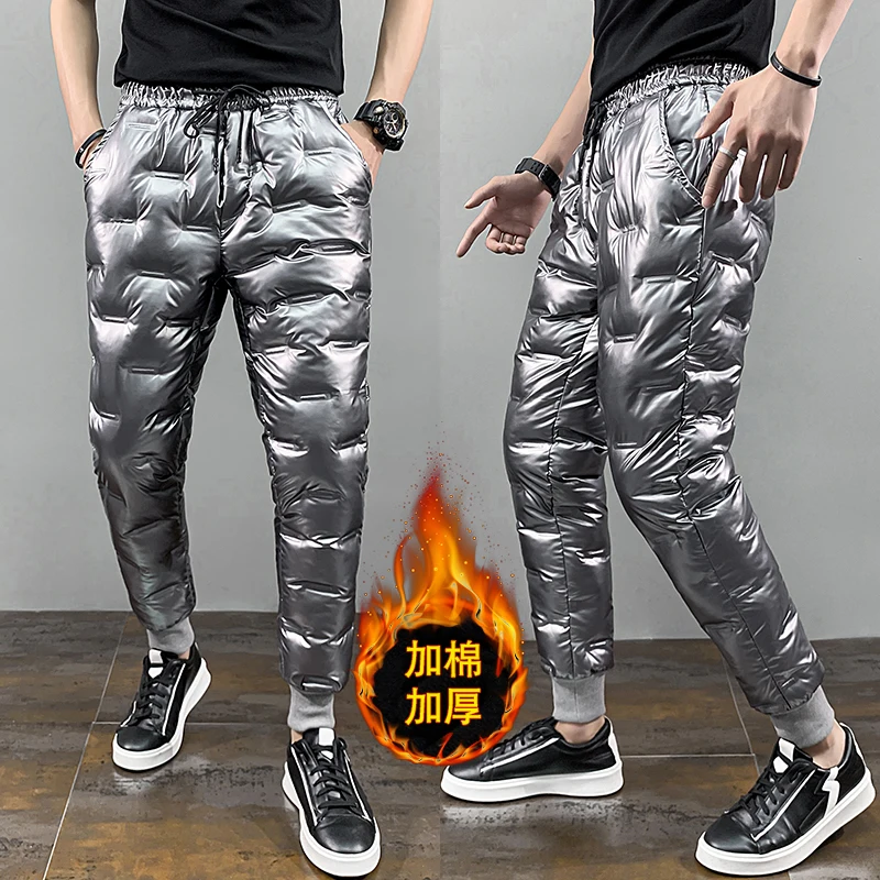 

Утепленные спортивные штаны, зимние мужские брюки с бархатной подкладкой, облегающие теплые брюки, однотонные трендовые спортивные брюки д...